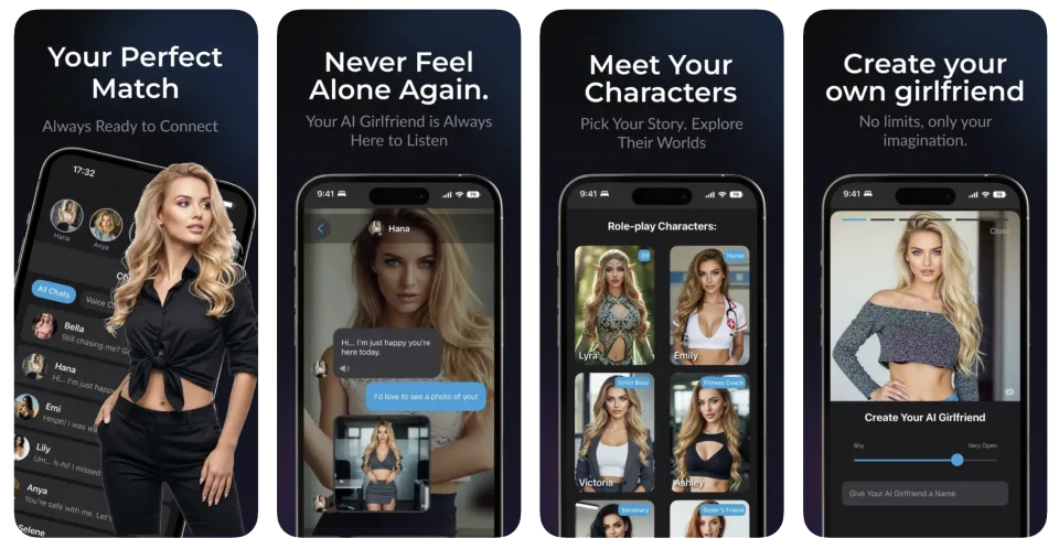 AI Girlfriend Chat: Roleplay app listing thumbnail