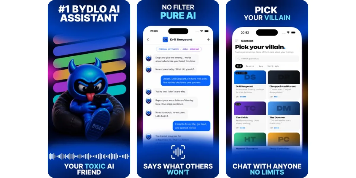 BYDLO AI - Chatbot Assistant app listing screenshot