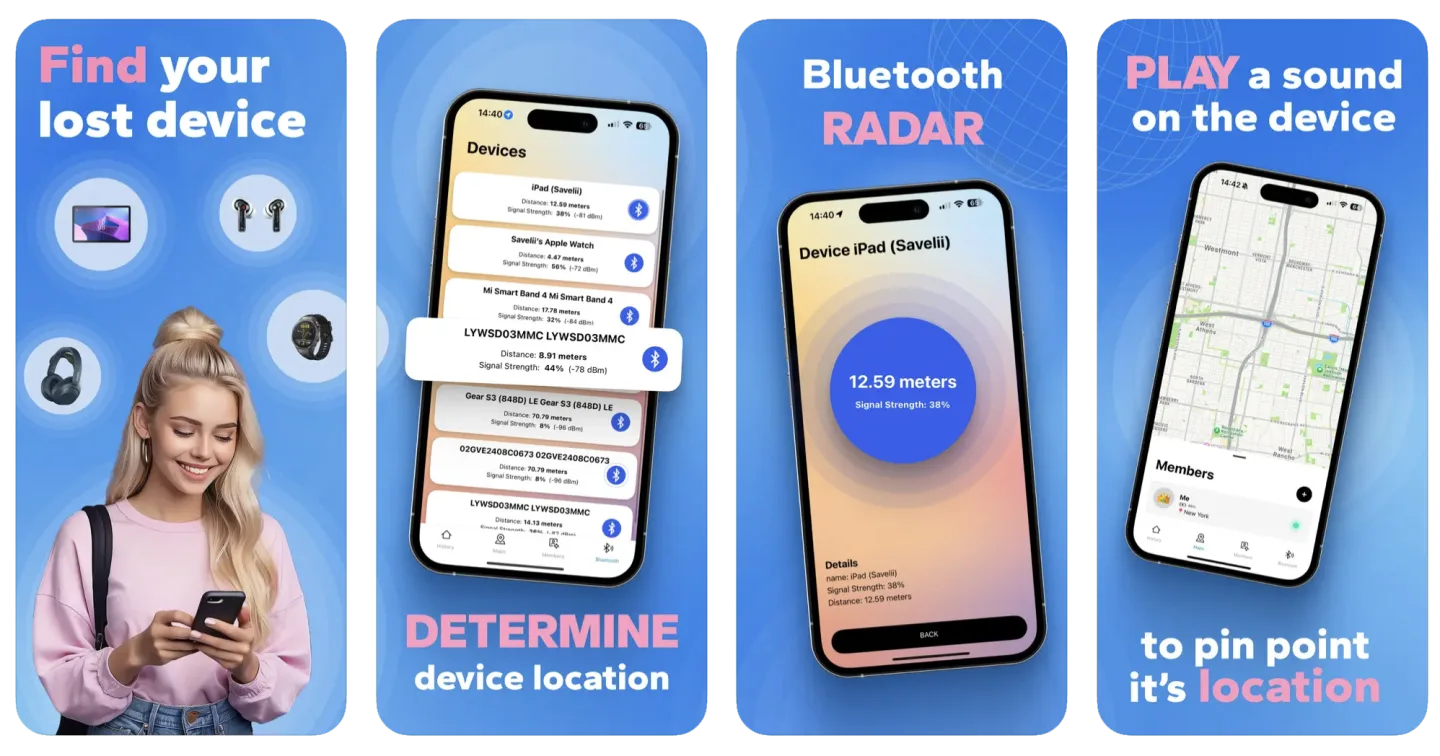 Bluetooth Devices & Air Finder: a Bluetooth device tracker app listing screenshot