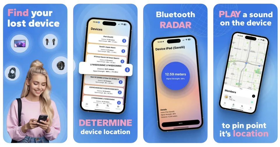 Bluetooth Devices & Air Finder: a Bluetooth device tracker app listing thumbnail