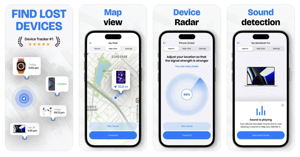 Bluetooth Finder, Scanner App: a Bluetooth device tracker app listing thumbnail