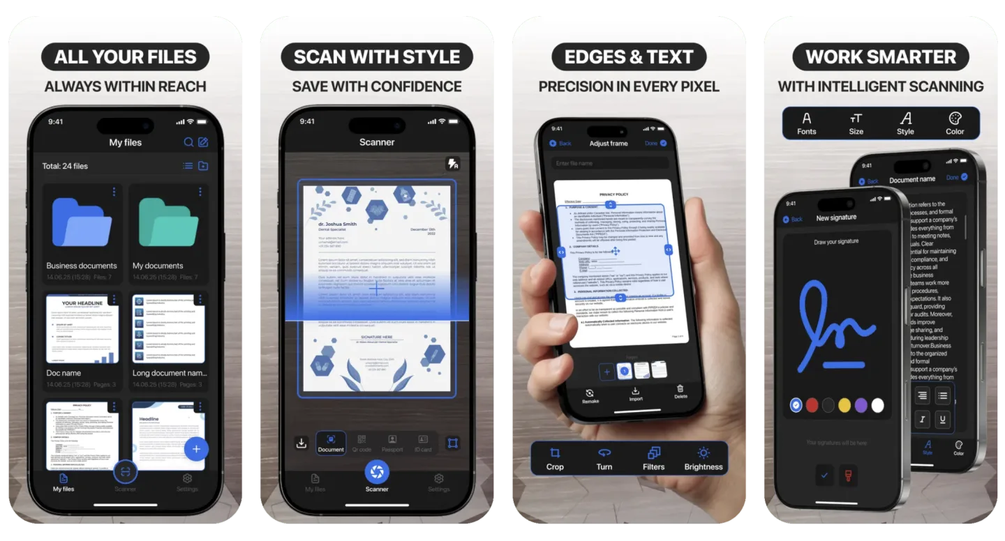 Cam Scanner: Smart Scan to PDF app listing screenshot