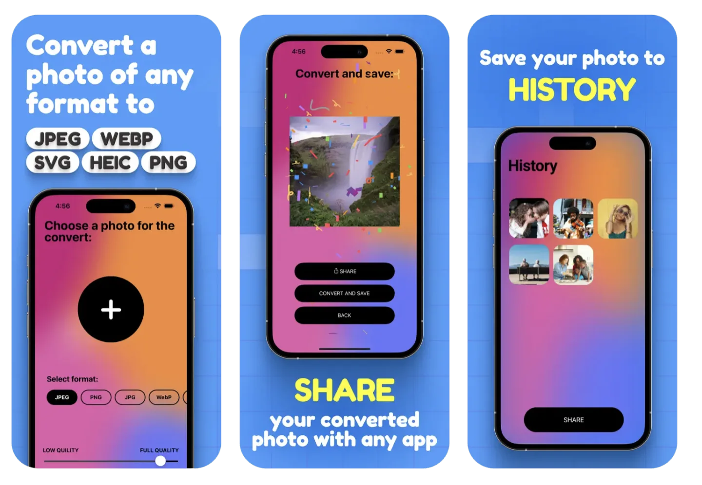 Image Converter － HEIC,JPG,PDF: an image converter app listing screenshot