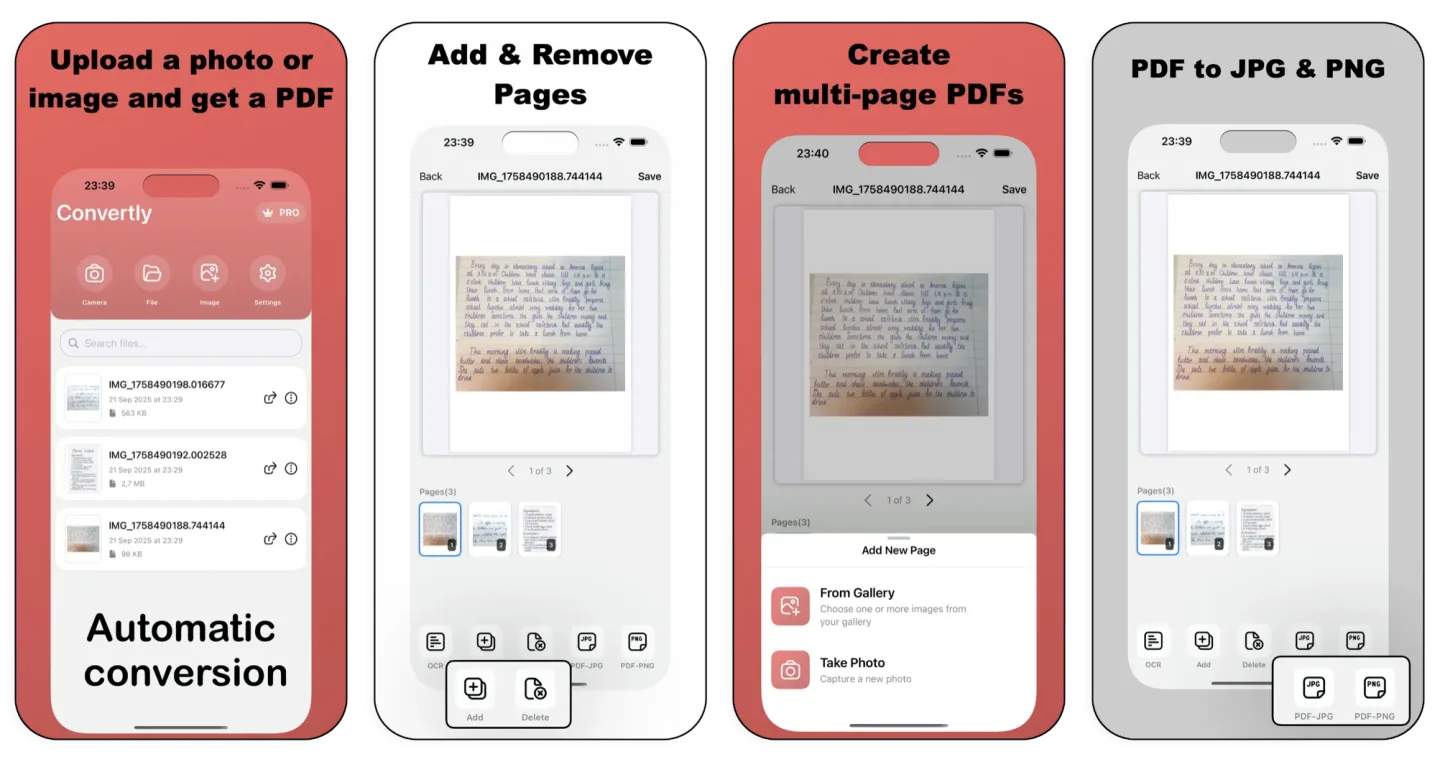 Photo, Image to PDF: Convertly app listing screenshot