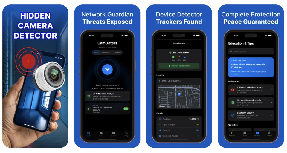 Hidden Camera Detector Spy App app listing thumbnail