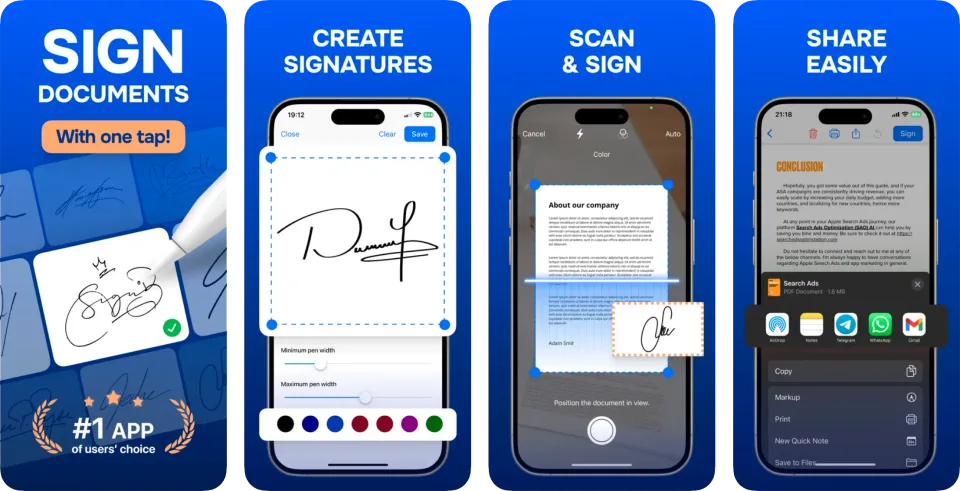 Sign Documents - eSign PDF app listing thumbnail