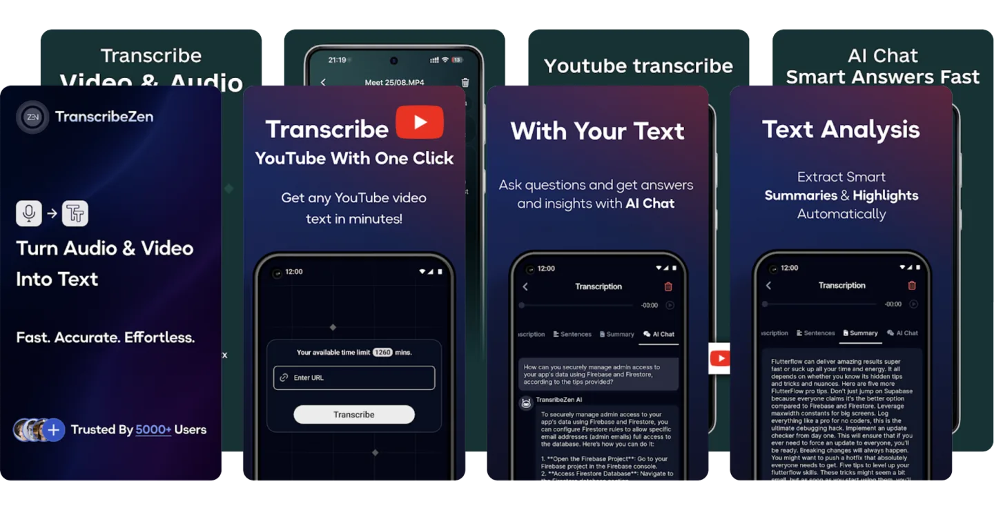 Transcribe Video & Audio Bundle app listing screenshot