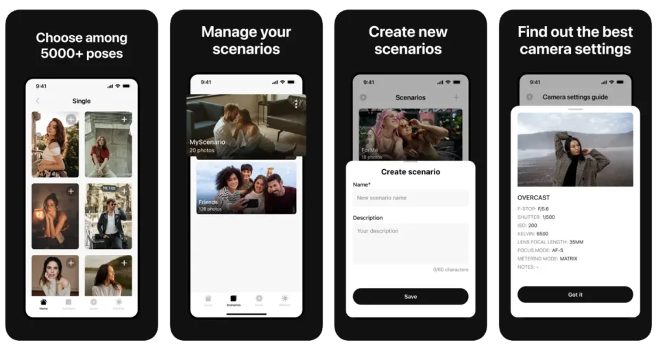 Posa Photography Posing Ideas app listing thumbnail