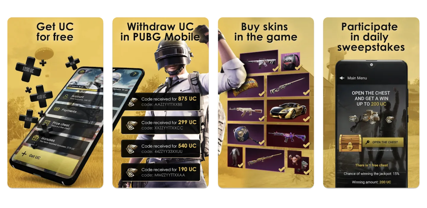 PBGCash – Get UC app listing screenshot