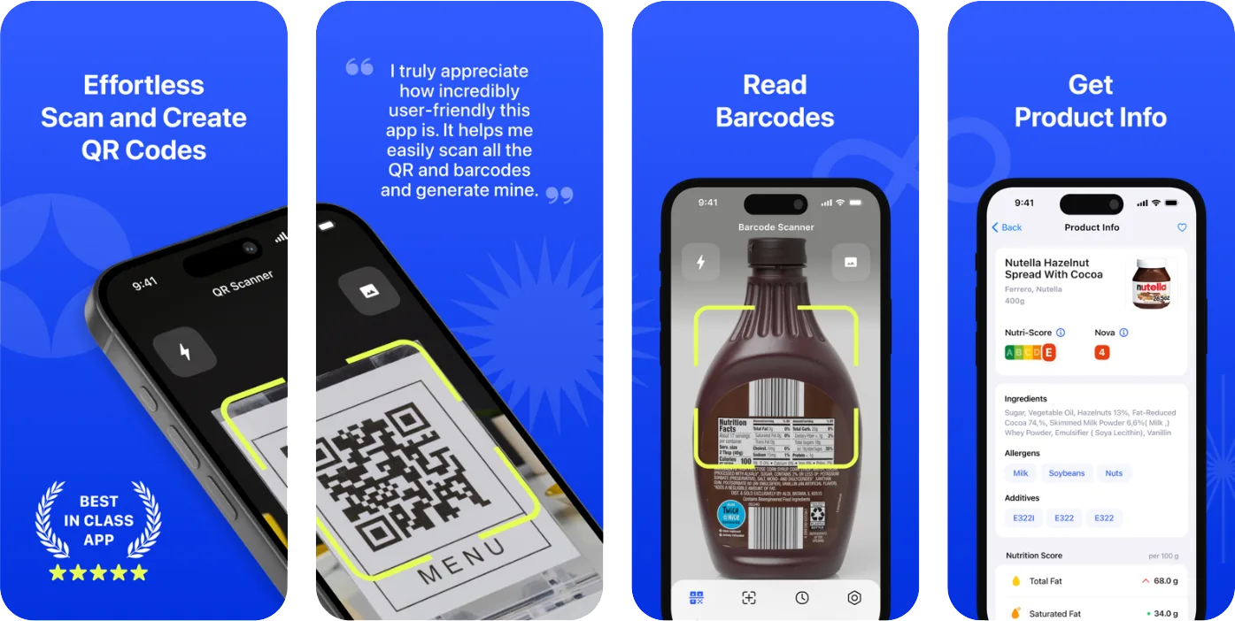 QR Code Reader • Barcode Scan app listing screenshot