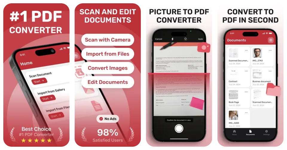 PDF Converter, Photo to PDF app listing thumbnail