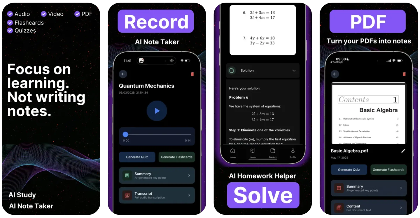 AI Study Companion: Lecha app listing screenshot