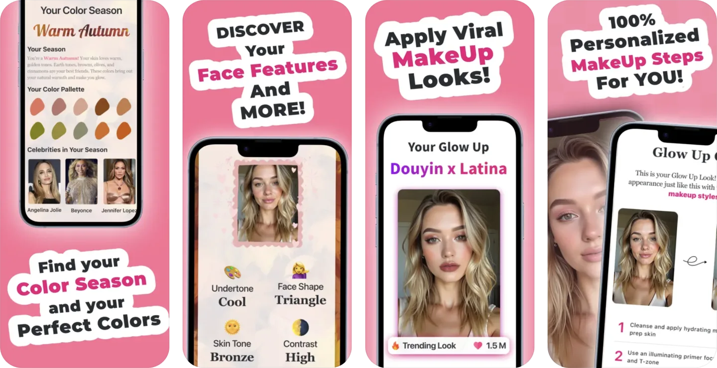Glamour: Color Analysis Glow Up app listing screenshot