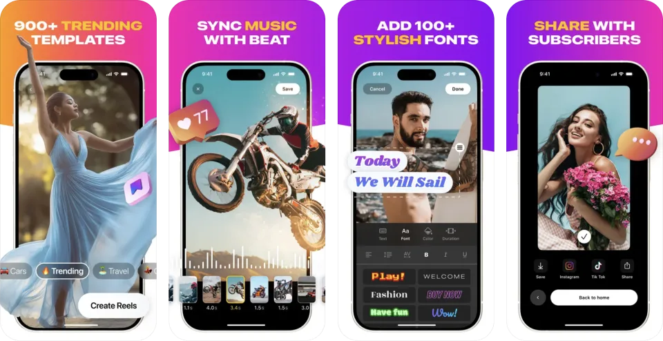 Instagram Reel maker app app listing thumbnail