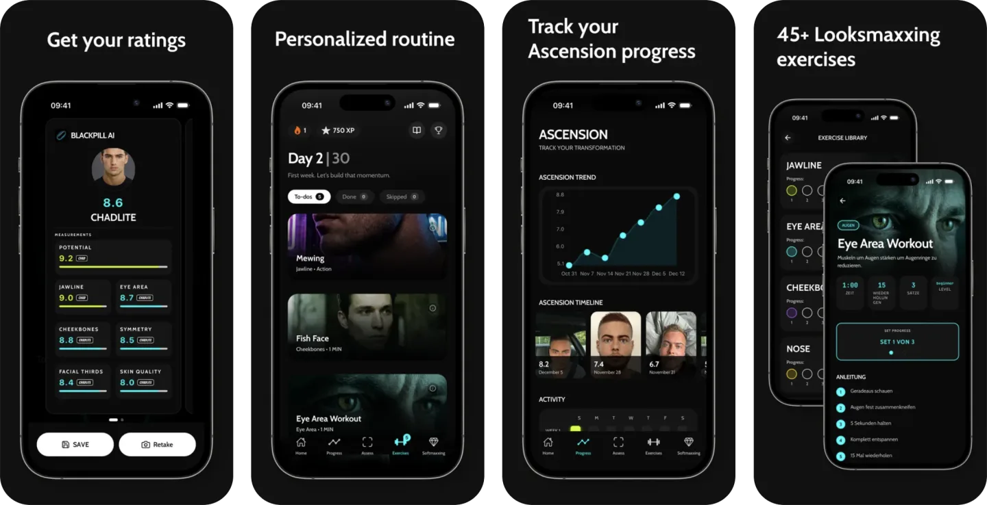 Blackpill AI: Mogged & PSL app listing screenshot