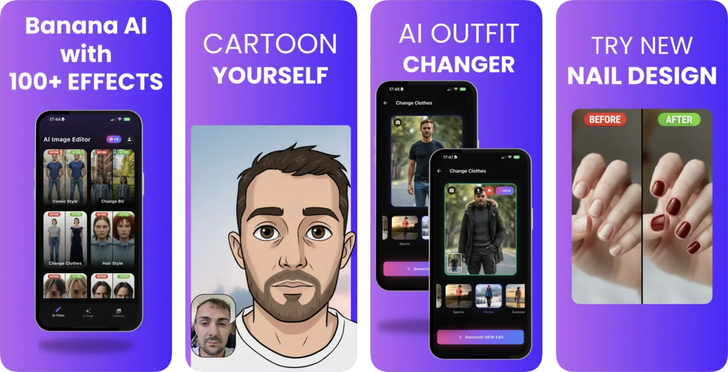 Banana AI app listing screenshot