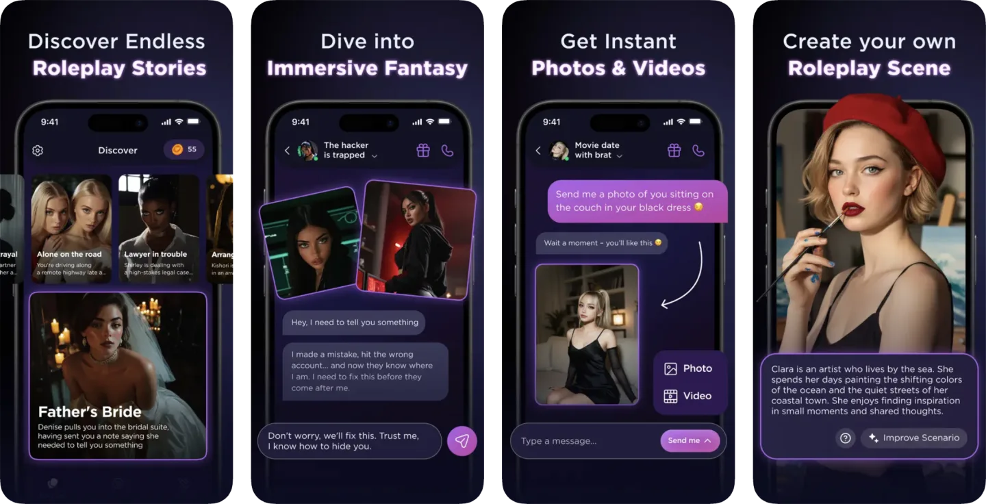 Lovevo: AI Roleplay Platform app listing screenshot