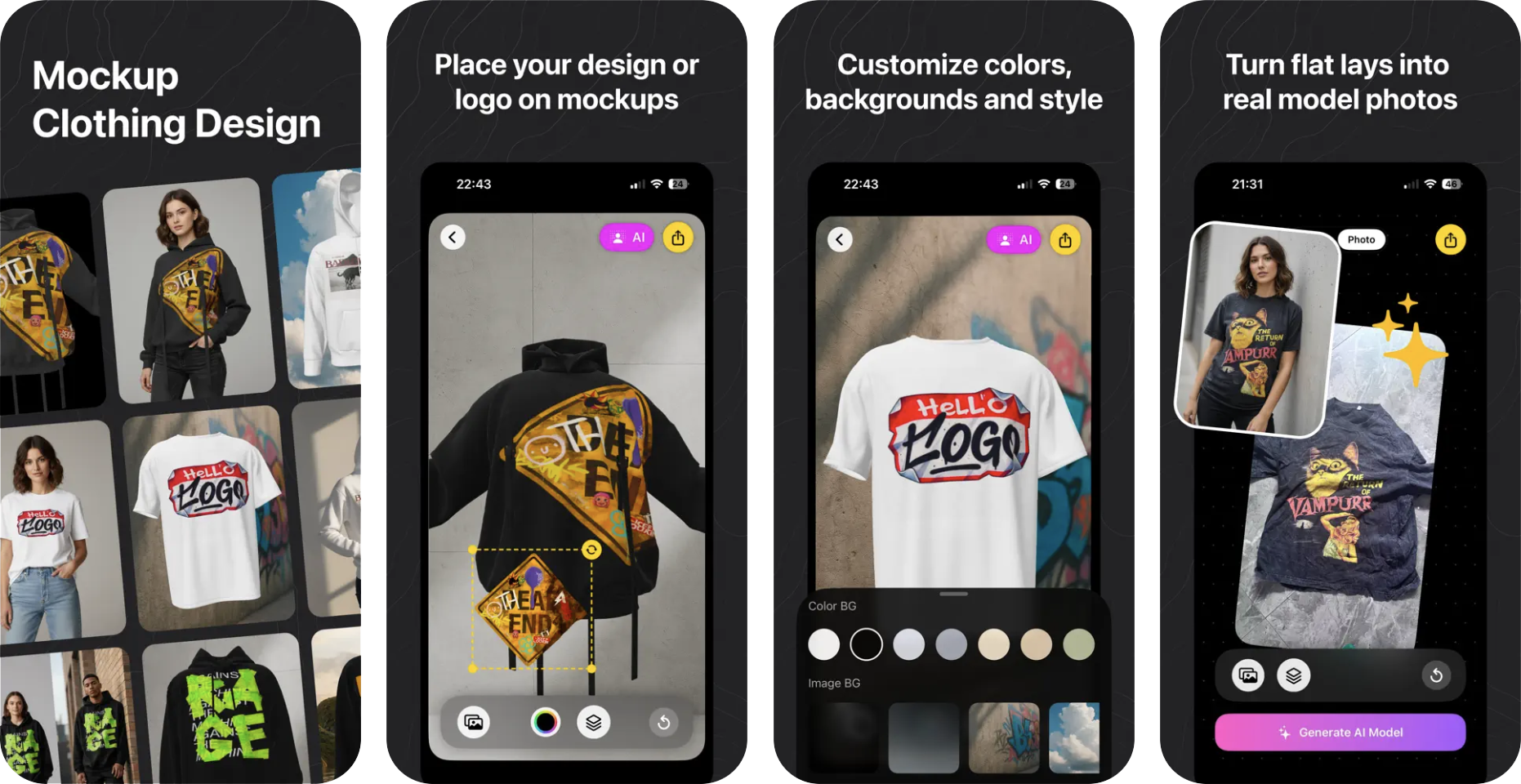 Mockup Clothing Design Tool (iOS) app listing thumbnail