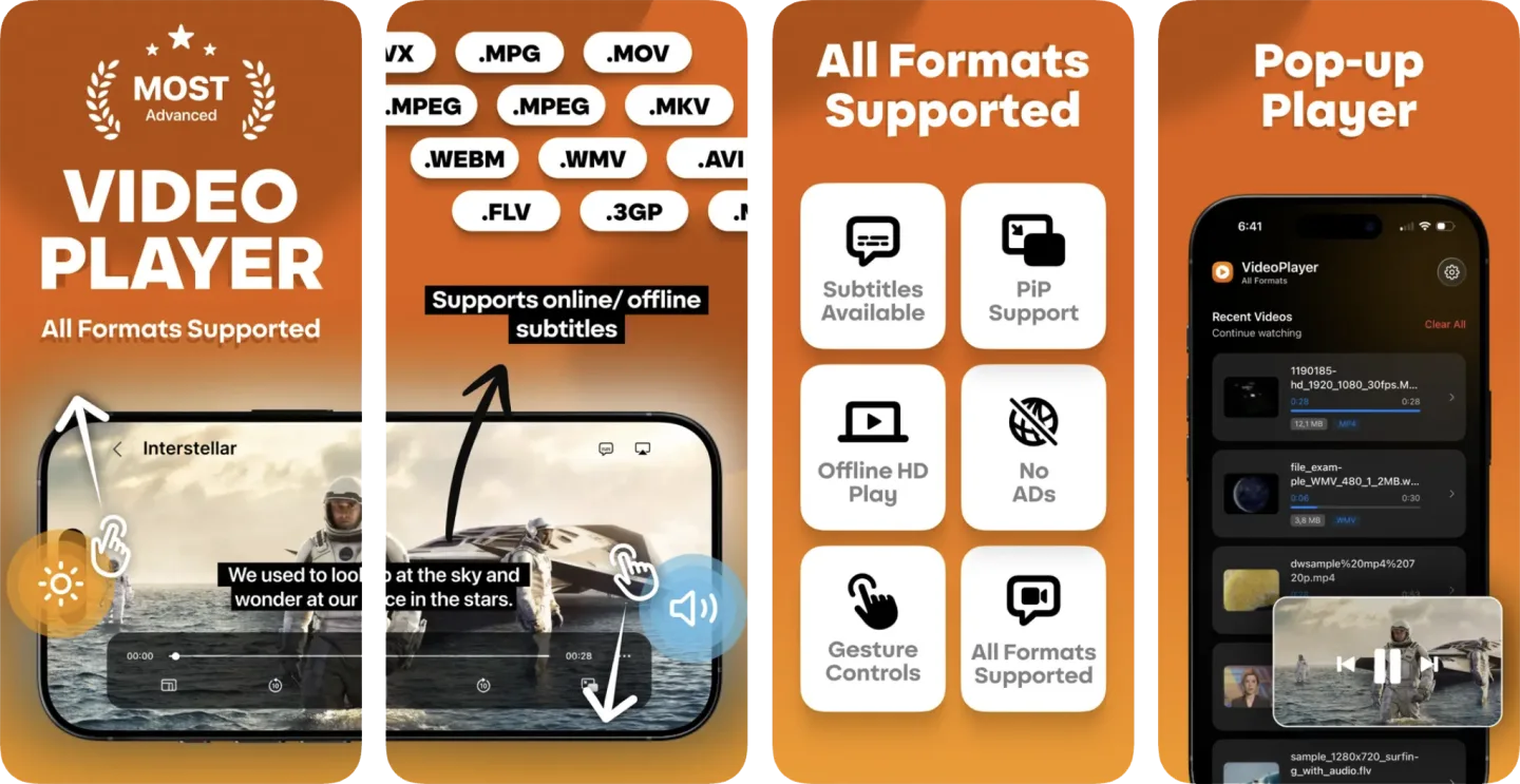 Video Media Player ・All Format app listing screenshot
