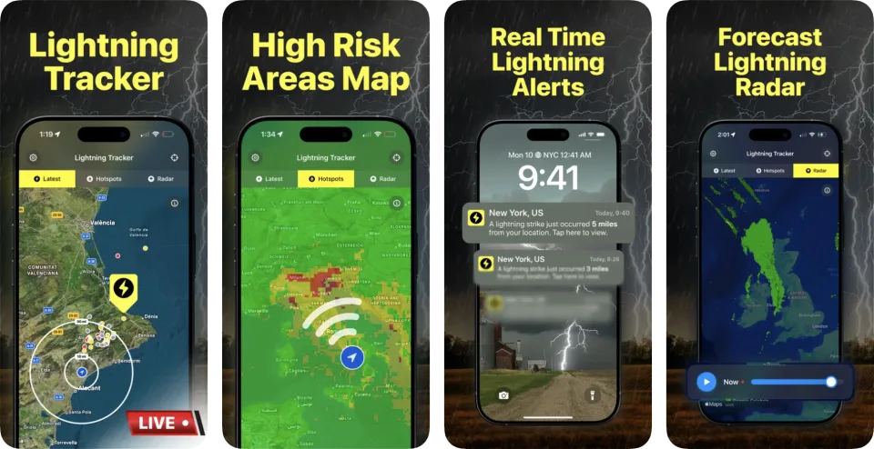 Lightning Tracker & Live Radar app listing thumbnail