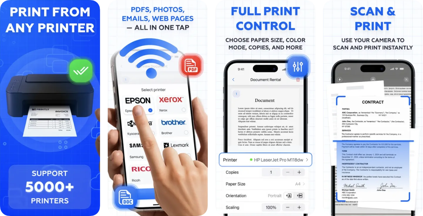 Print from Phone - Printly app listing screenshot