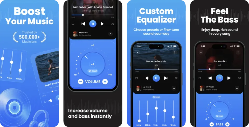 Bass Volume Booster - BassUp app listing thumbnail