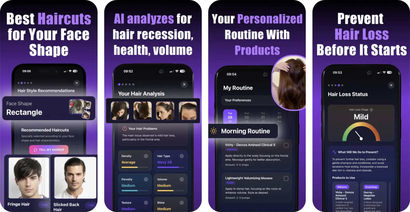 AI Hair Style&Care - HairMaxx app listing screenshot
