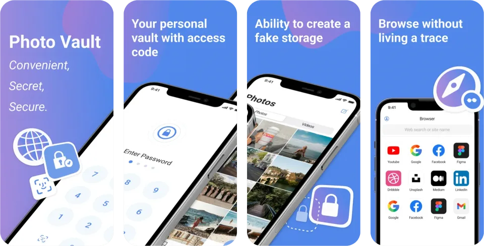 Secret Calculator, Photo Vault: an app for securely storing personal data disguised as a calculator app listing thumbnail