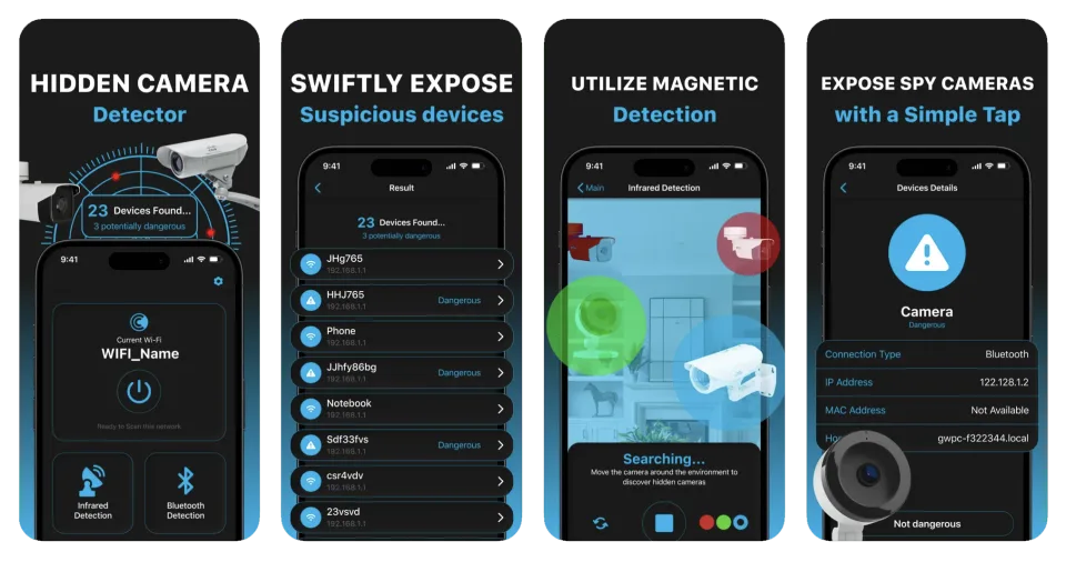 Security Blink Camera Detector: a utility for finding hidden cameras app listing thumbnail