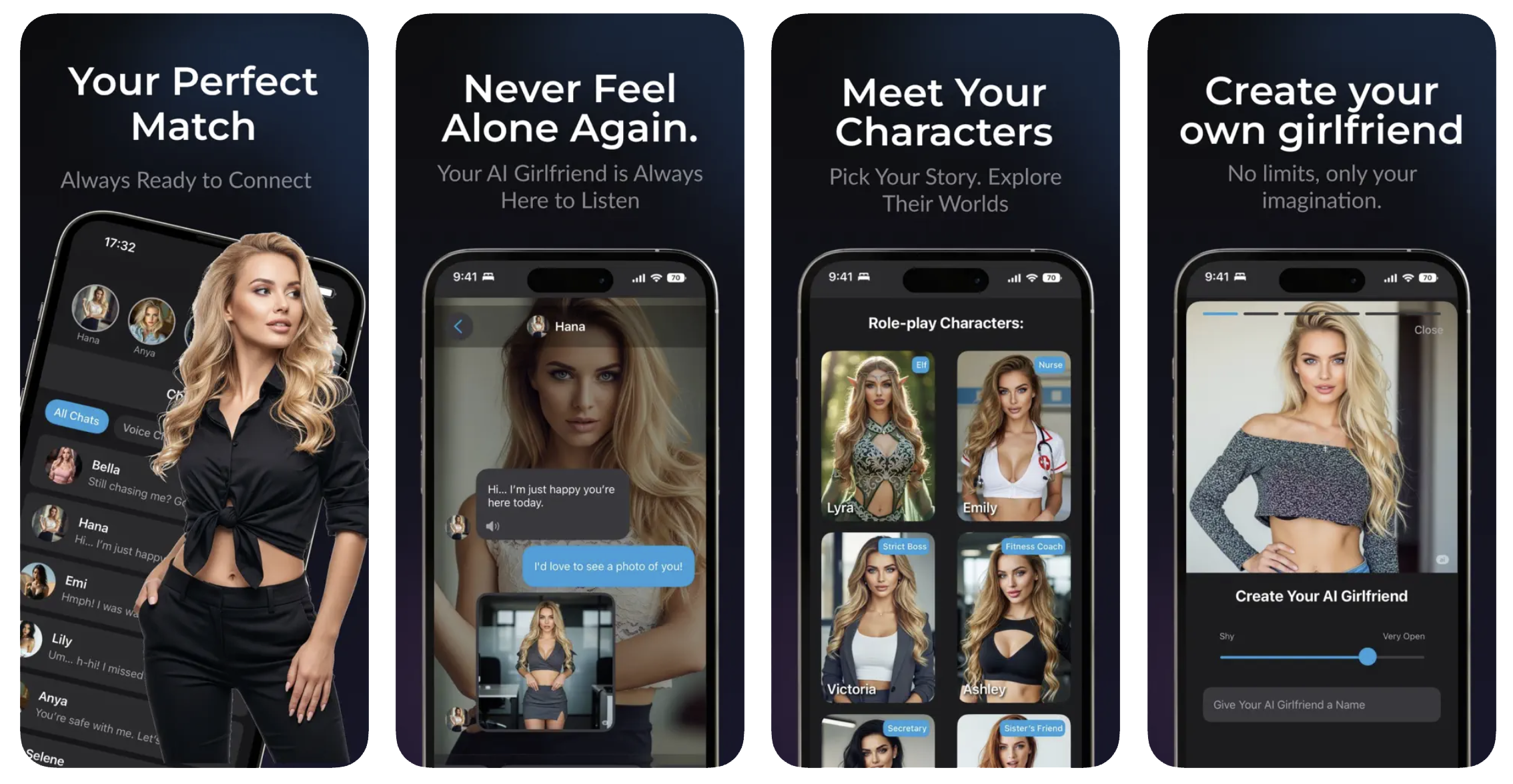 AI Girlfriend Chat: Roleplay (iOS) app listing screenshot