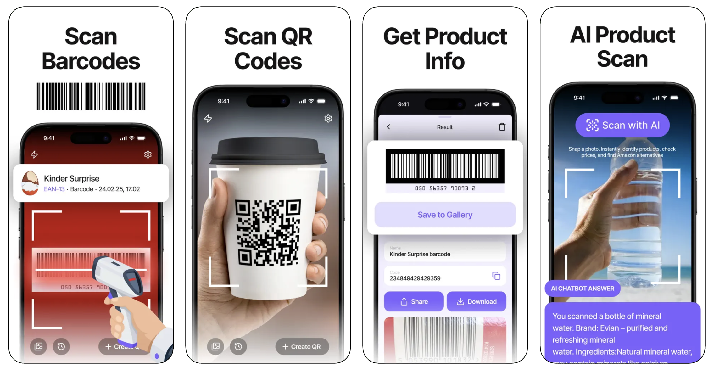 Barcode Scanner, QR Reader (iOS) app listing screenshot