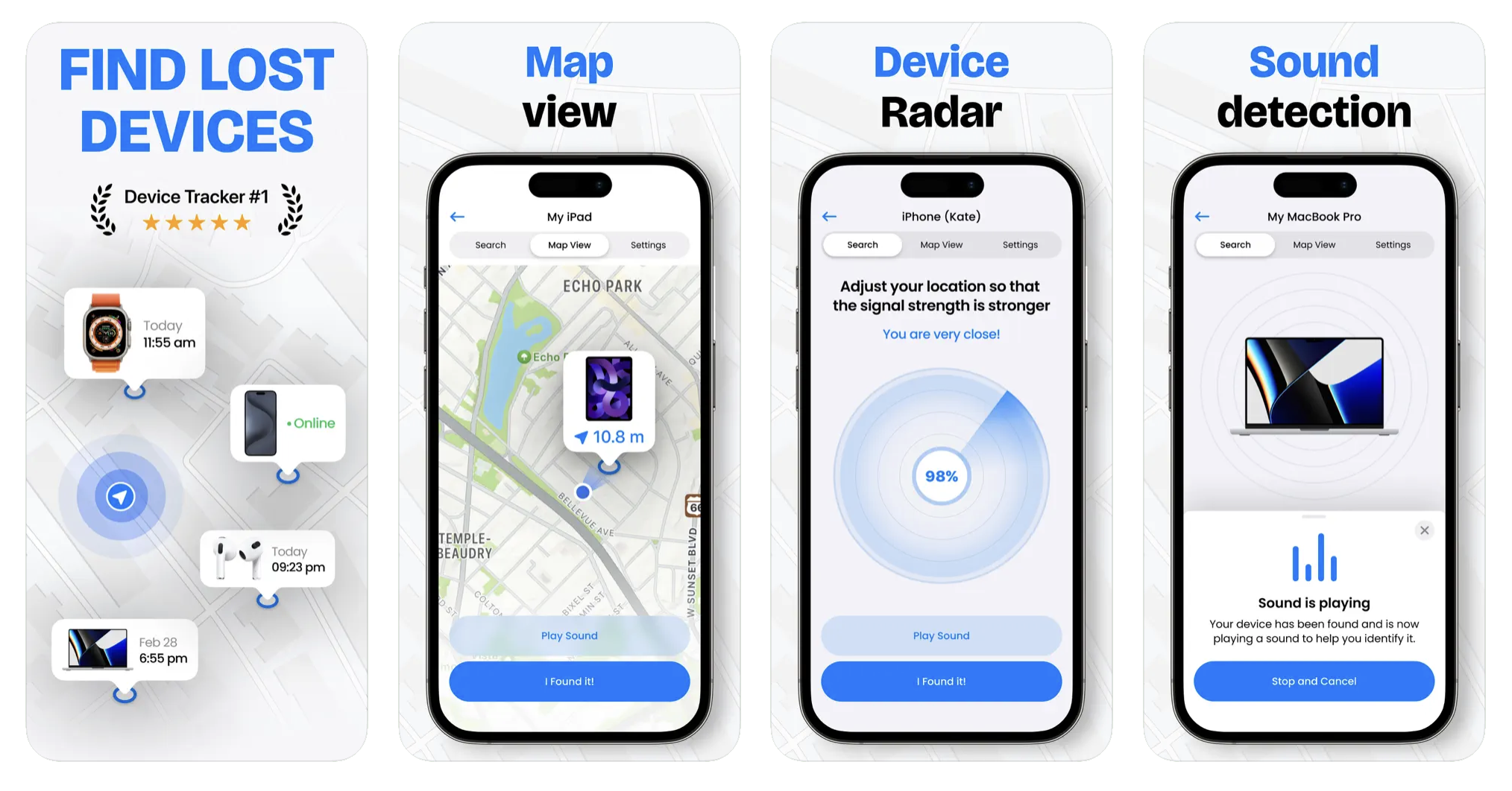 Bluetooth Finder, Scanner App: a Bluetooth device tracker (iOS) app listing screenshot