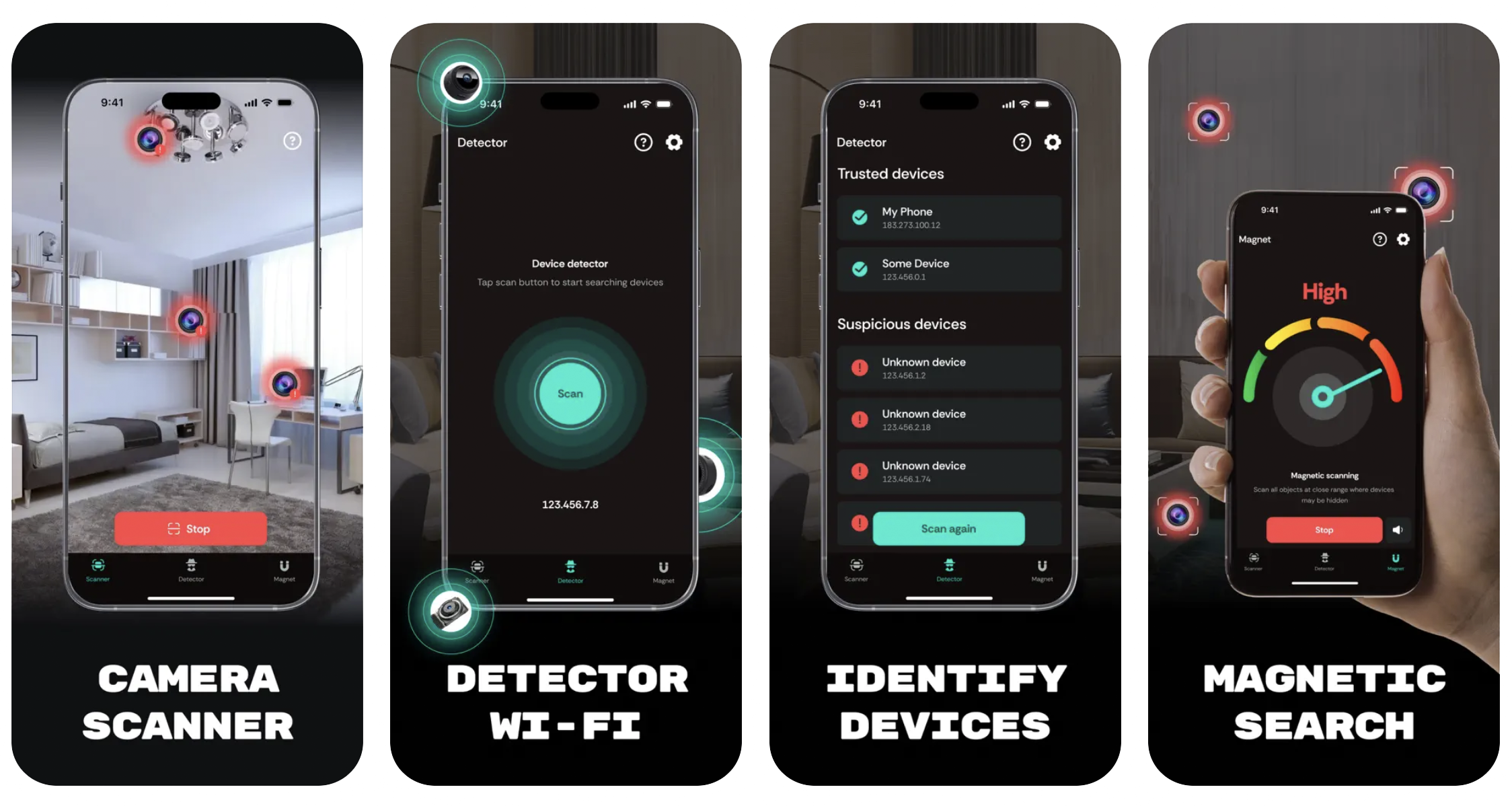 Camera Detector Device Tracker (iOS) app listing screenshot