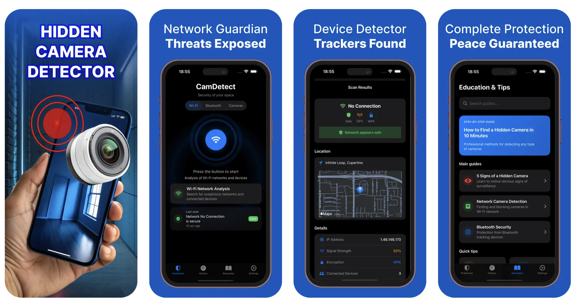 Hidden Camera Detector Spy App (iOS) app listing screenshot