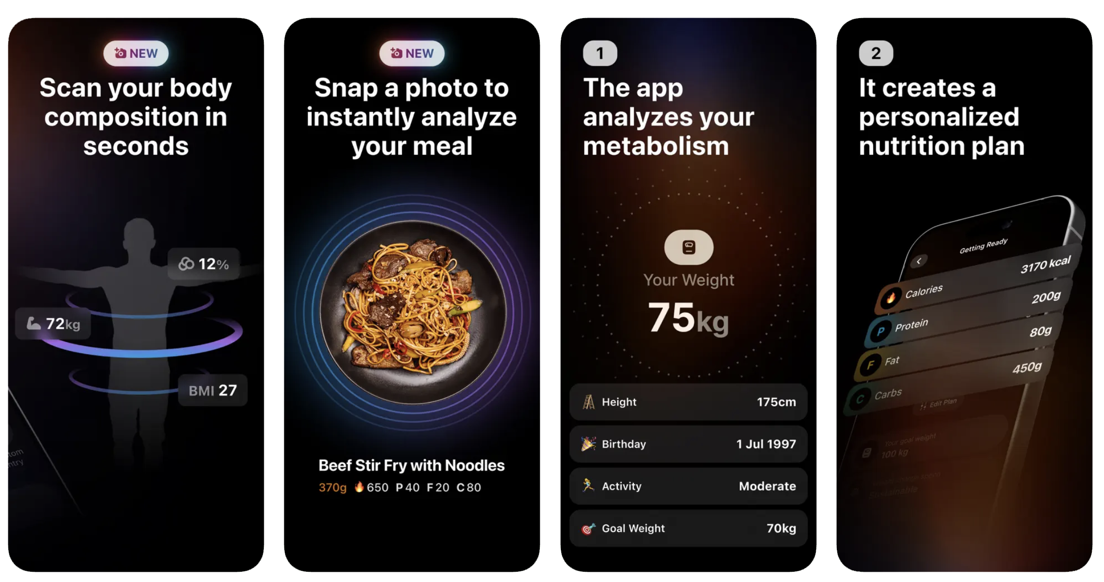 Ninja Fit: Calorie Counter (iOS) app listing screenshot