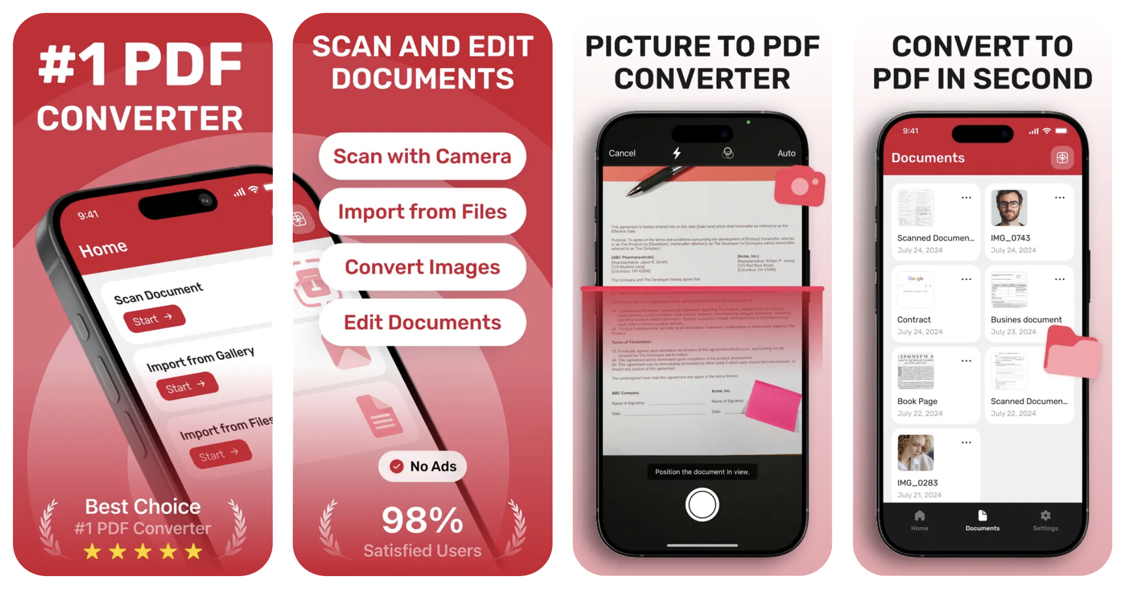 PDF Converter, Photo to PDF (iOS) app listing screenshot