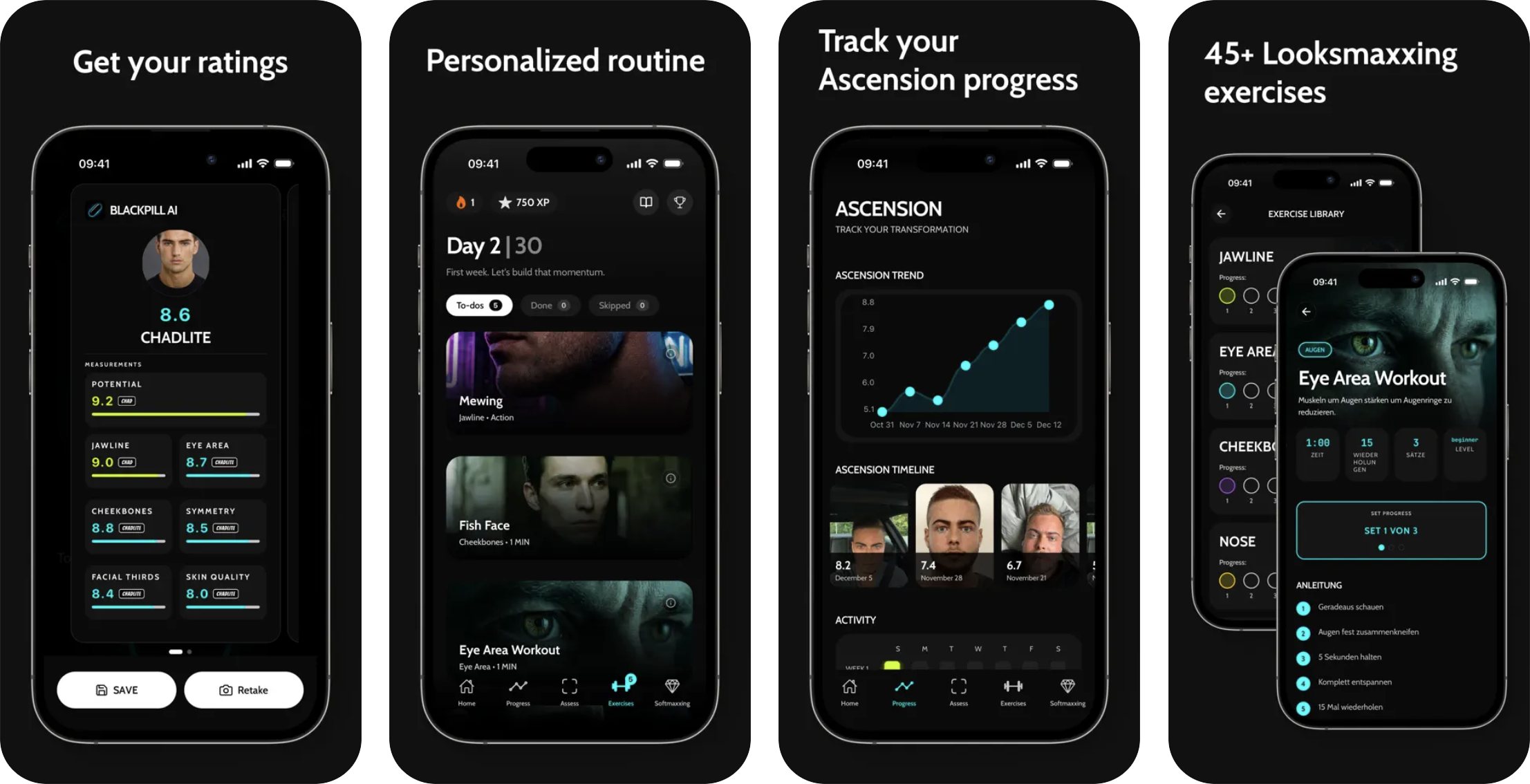Blackpill AI: Mogged & PSL (iOS) app listing screenshot