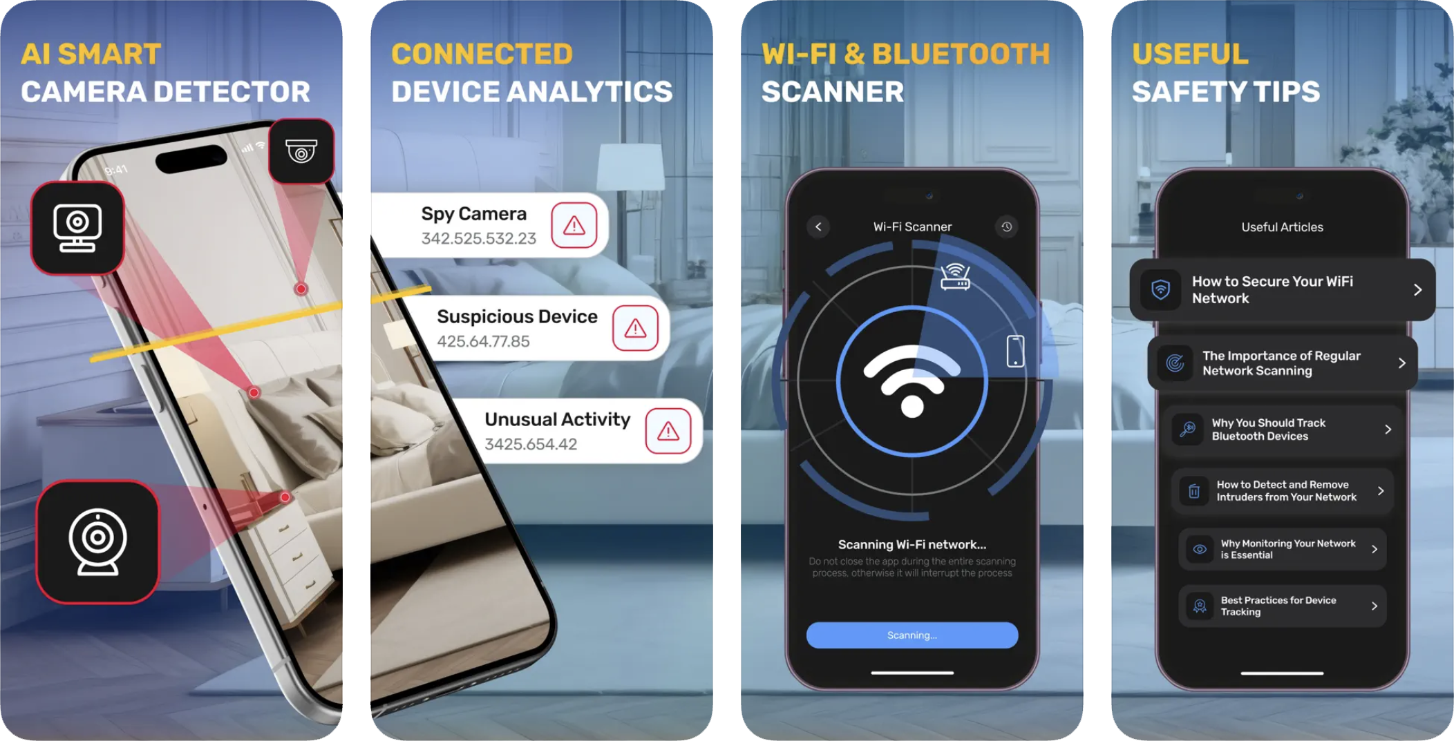 Wize: Hidden Camera Detector (iOS) app listing screenshot