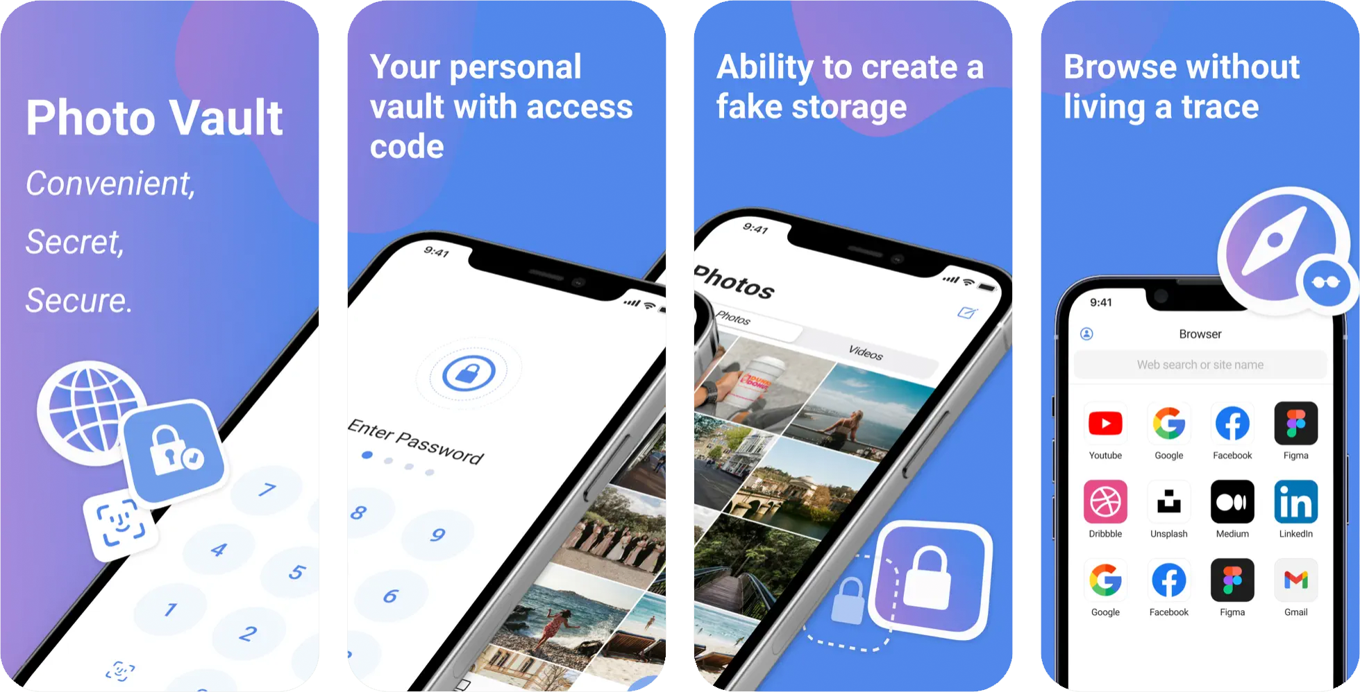 Secret Calculator, Photo Vault: an app for securely storing personal data disguised as a calculator (iOS) app listing screenshot