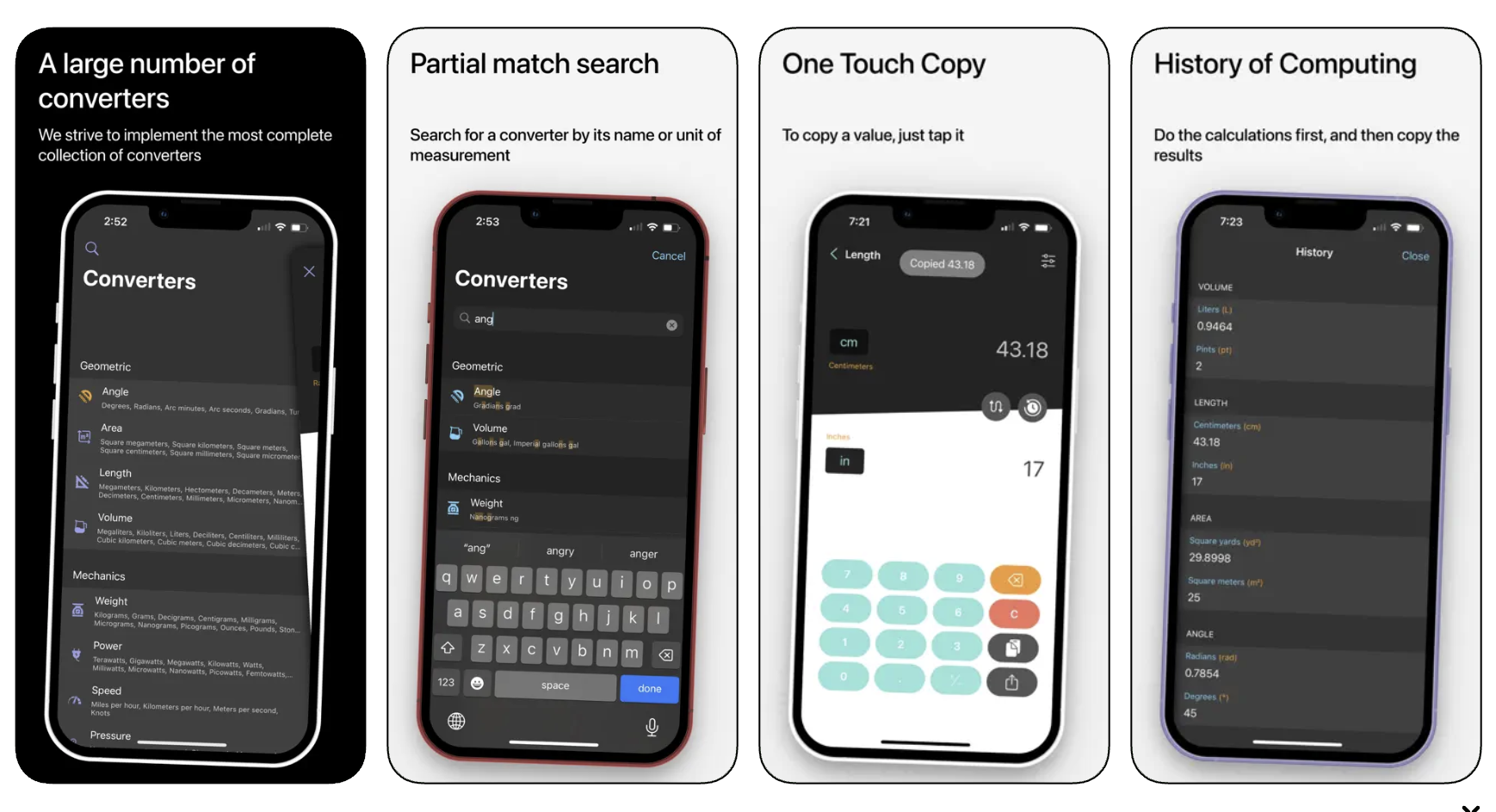 Units converter professional (iOS) app listing screenshot