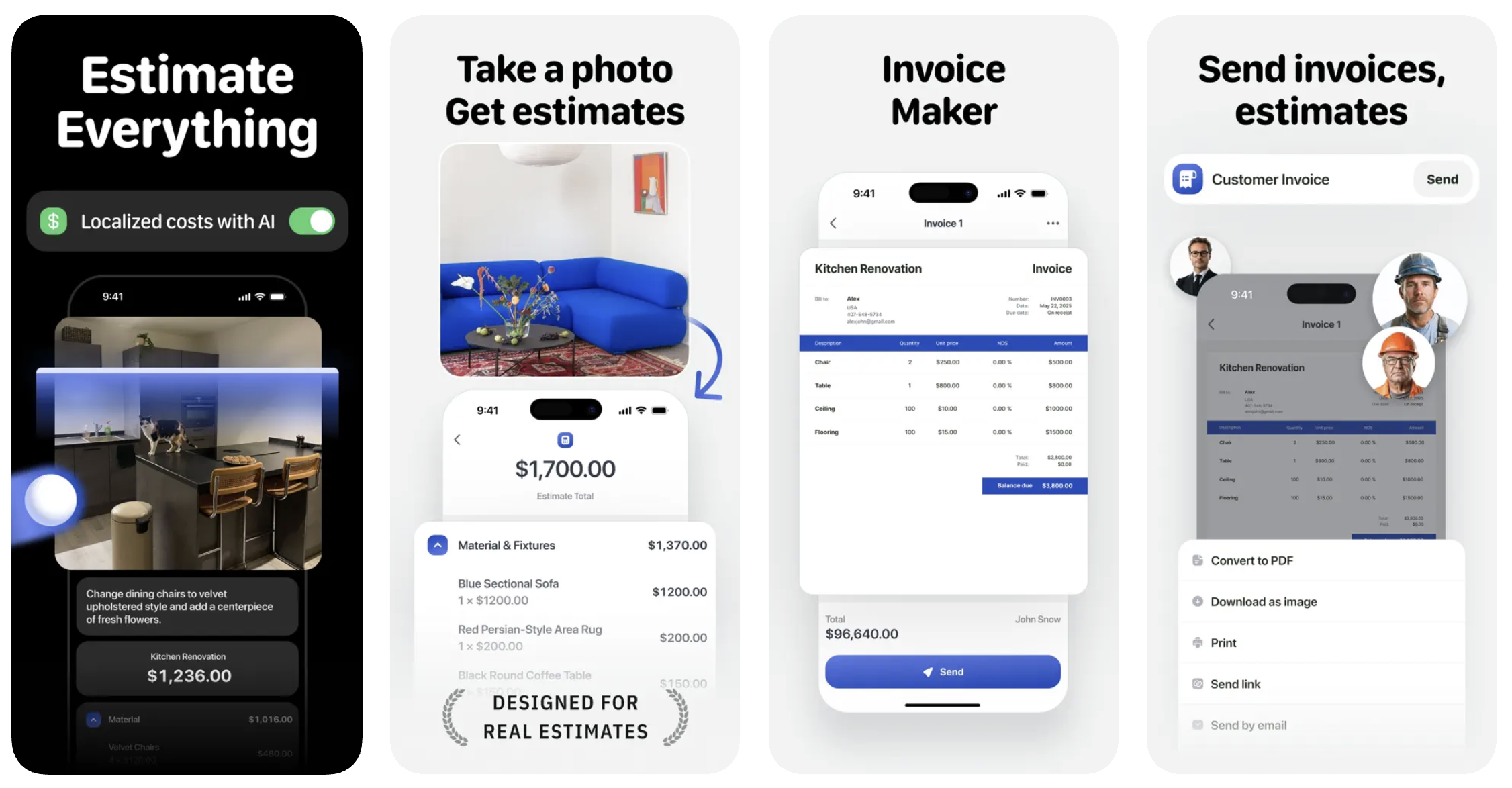 Cost Estimatorâ–¸Estimate Maker (iOS) app listing thumbnail