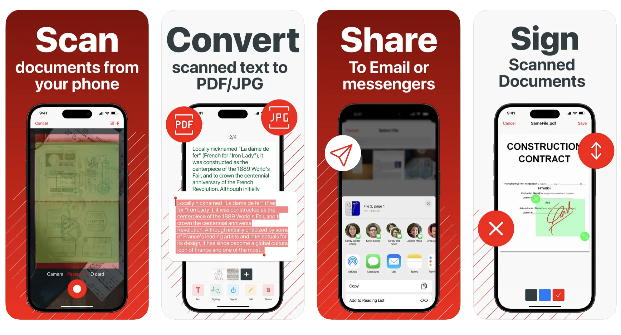 Scanner Document PDF Converter: a document scanner with OCR (iOS) app listing thumbnail