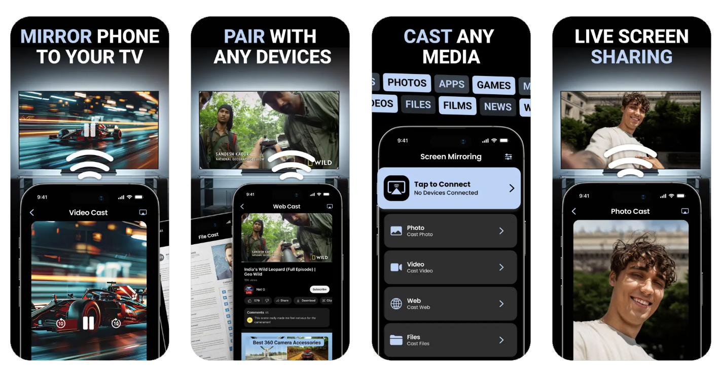 Screen Mirroring. TV Air Cast: screen casting to TV (iOS) app listing thumbnail