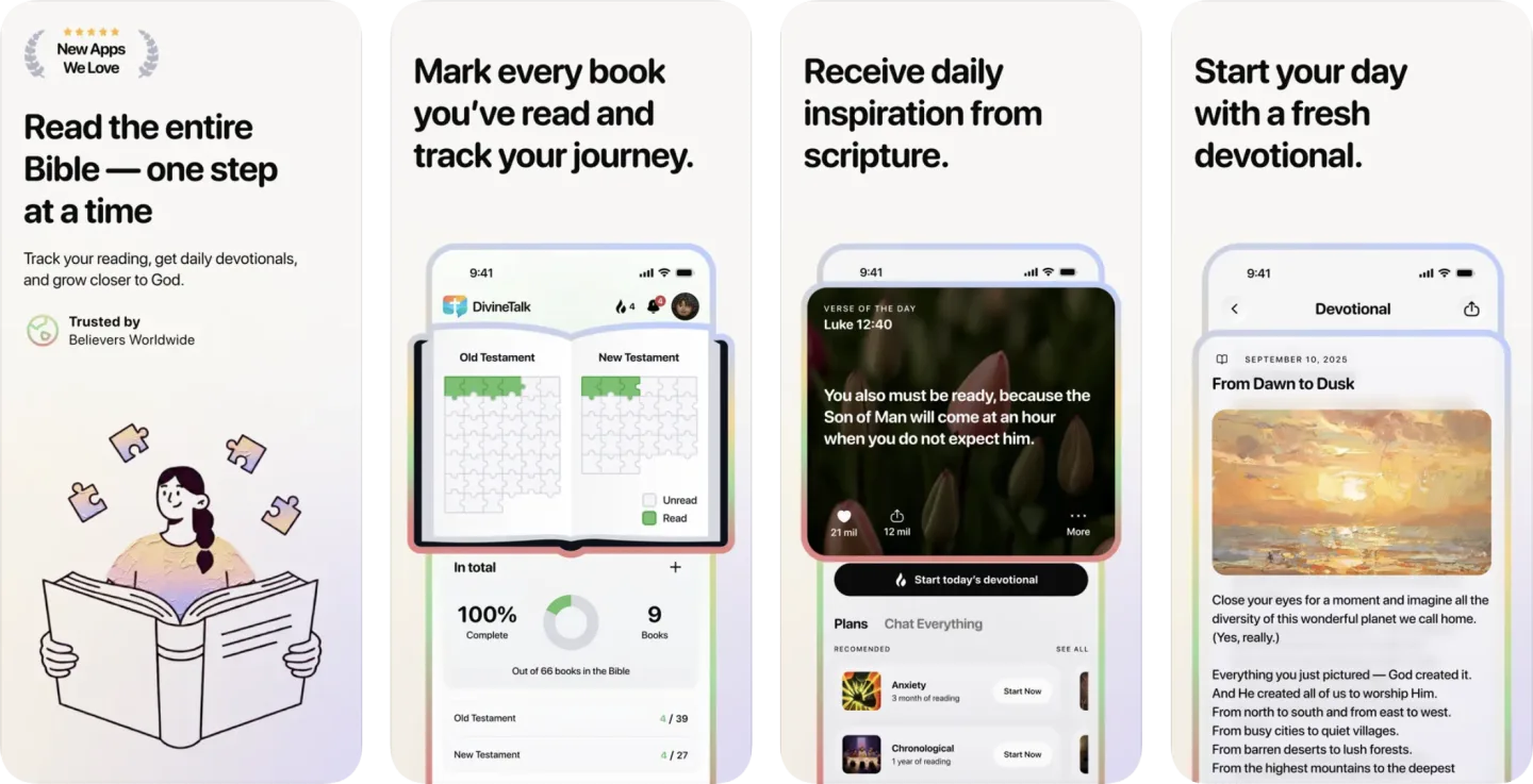 DivineTalk - Bible Tracker app listing screenshot