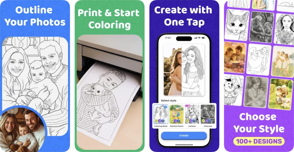 Sketchfy: Coloring Book Maker app listing thumbnail