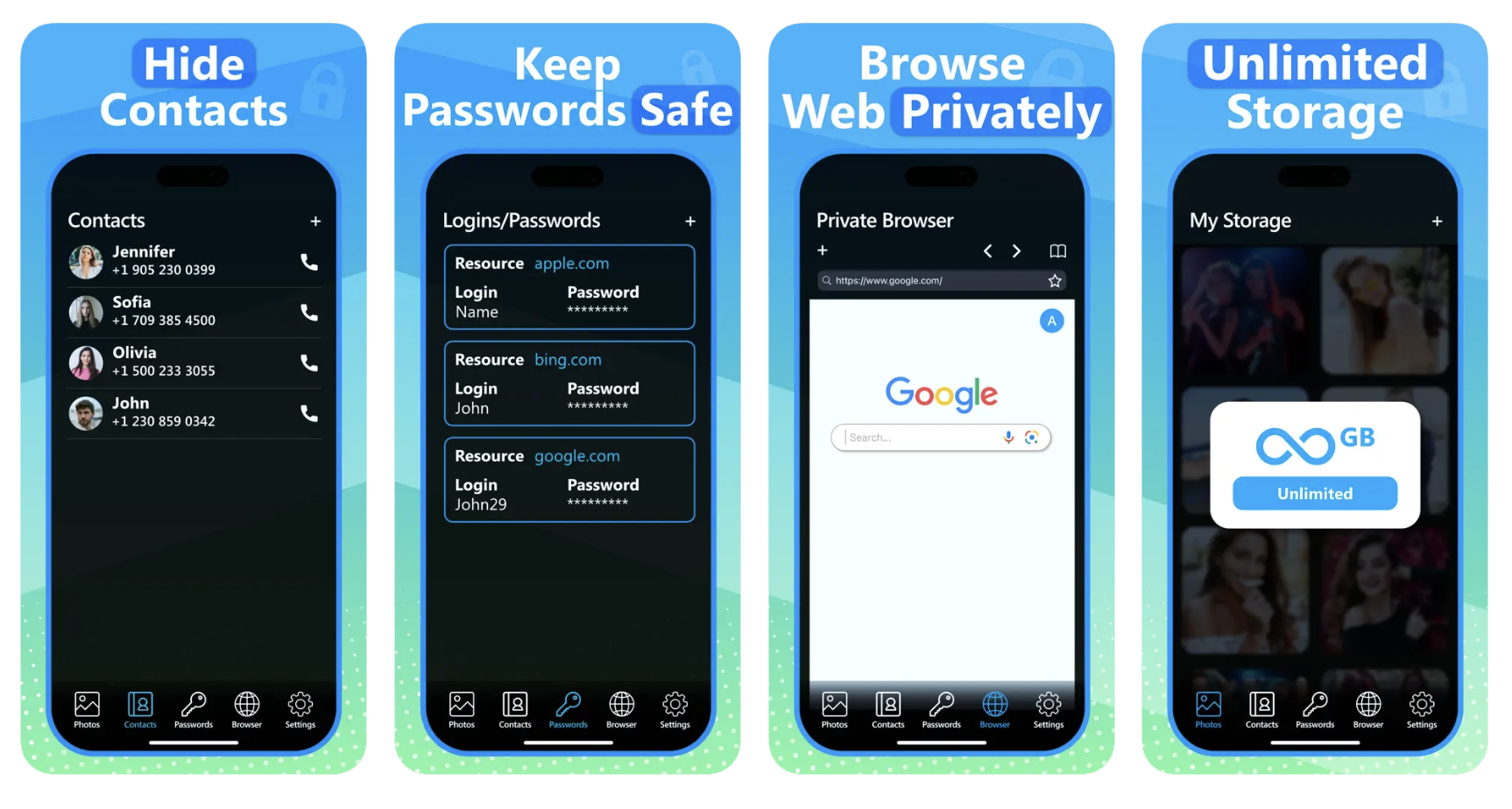 Secret Photo Vault - SV (iOS) app listing thumbnail